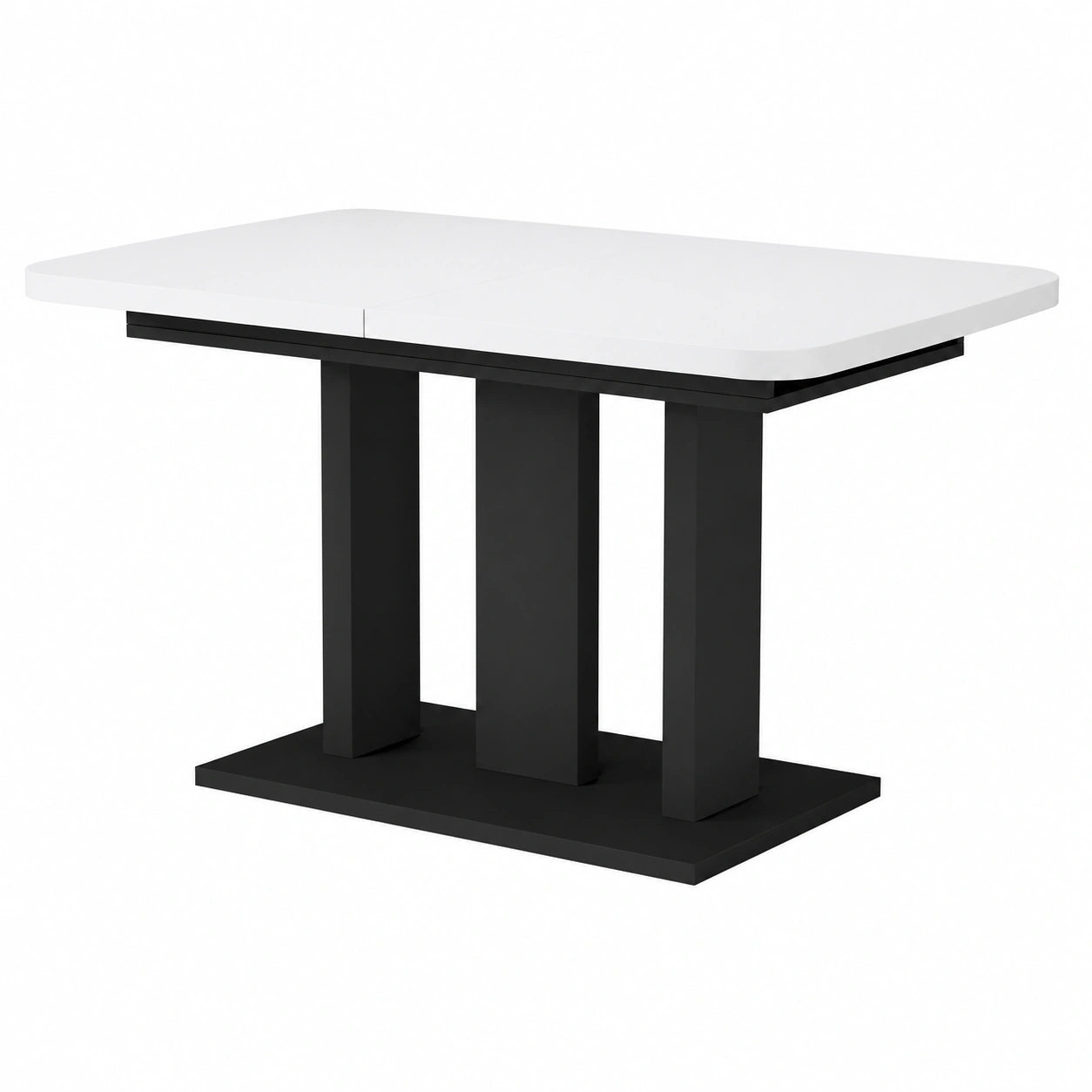 Esstisch – 160 × 80 cm, ausziehbar, Schwarz