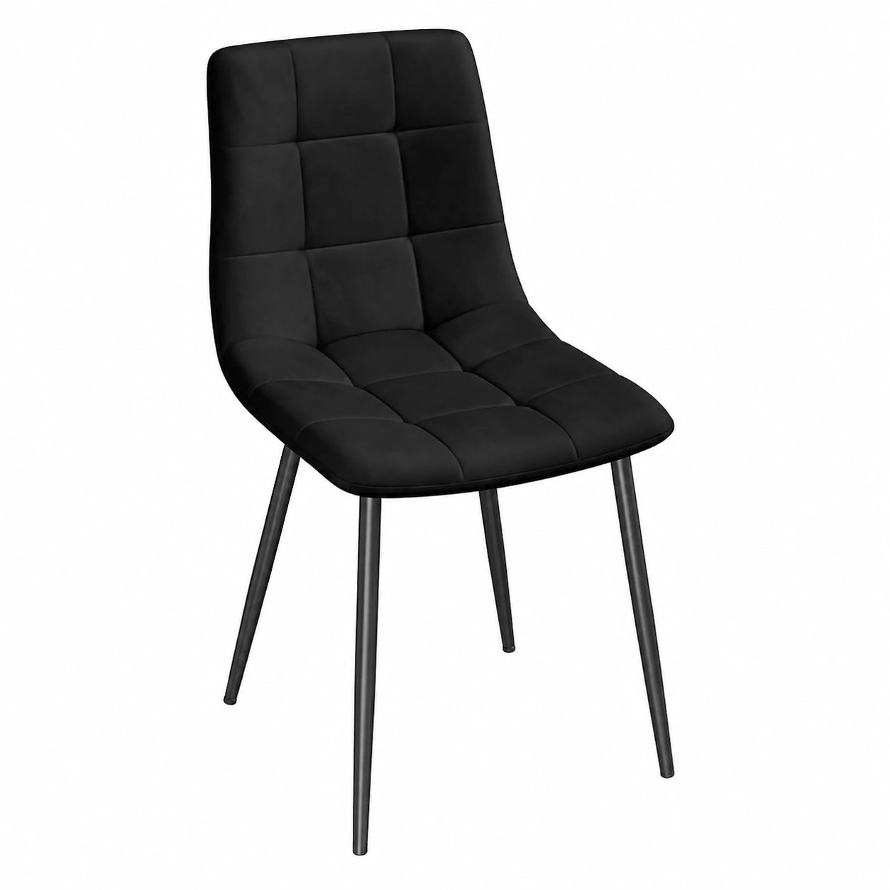 Esszimmerstühle – 4er-Set, gepolstert, mit Rückenlehne, Schwarz, für Esszimmer, Küche und Wohnzimmer