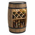 Weinregal – 80 cm, mit LED-Beleuchtung, Dunkelbraun