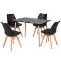 Esstisch – mit 4 Stühlen, 110 cm, rechteckige Form, für Esszimmer, Küche und Wohnzimmer