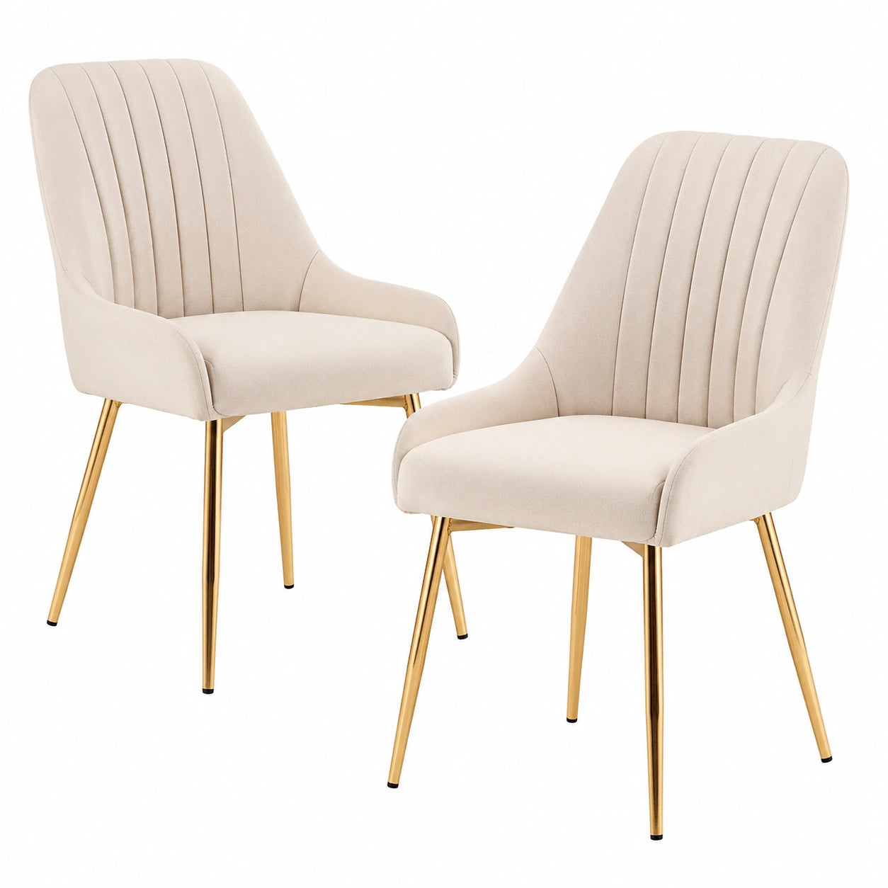 Esszimmerstühle – 2er-Set, gepolstert, mit Rückenlehne, aus Samt, für Esszimmer, Wohnzimmer und Schlafzimmer