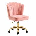 Stuhl – höhenverstellbar, aus Samt, Rosa und Gold, für Schlafzimmer und Büro